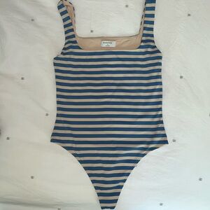 Babaton striped bodysuit